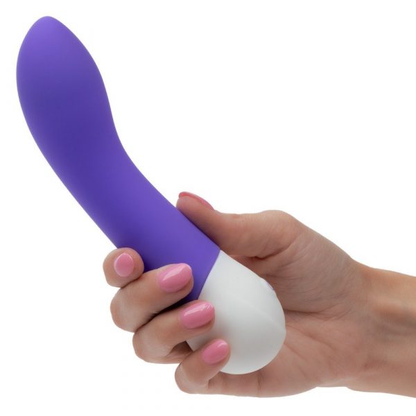 CalExotics Basic Essentials Rechargeable G – curved silicone G-spot vibrator with 10 speeds and waterproof rechargeable design