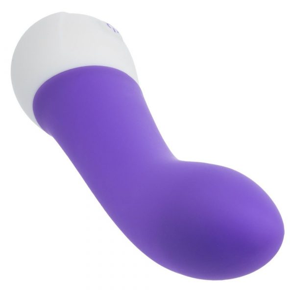 CalExotics Basic Essentials Rechargeable G – curved silicone G-spot vibrator with 10 speeds and waterproof rechargeable design