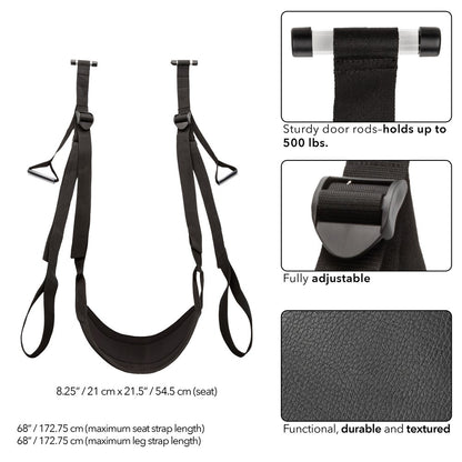 CalExotics Nocturnal Collection Sex Swing – Over-the-Door Adjustable Swing for Couples with Padded Seat and Foot Straps
