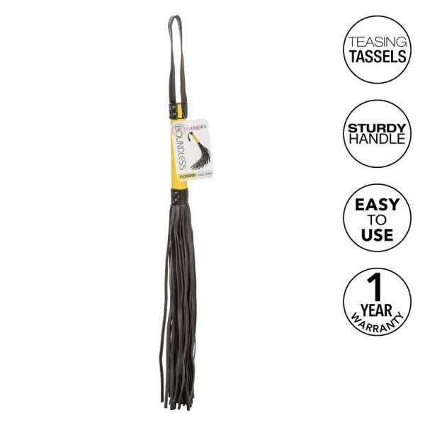 Boundless Flogger black vegan leather BDSM impact play sensory stimulation power play

