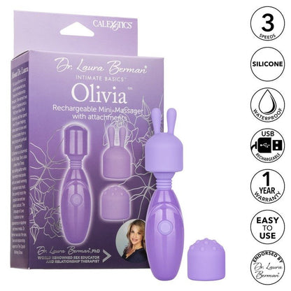 Olivia Rechargeable Mini Wand Massager with Bunny Ear Tip