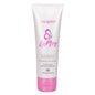 Tube of CalExotics Luvmor Water-Based Lube, 4 oz size, with a white and pink color scheme.