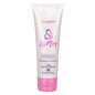 Tube of CalExotics Luvmor Naturals Hybrid Personal Lubricant with a pink label and cap.