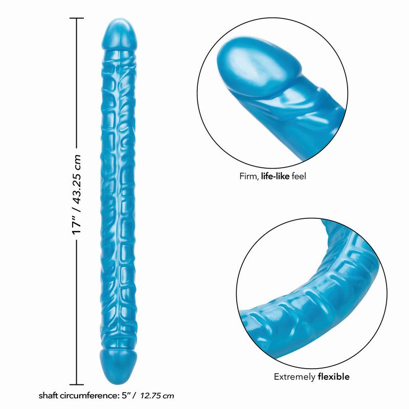 CalExotics Size Queen 17" Double Dong – Realistic Dual-Ended Dildo