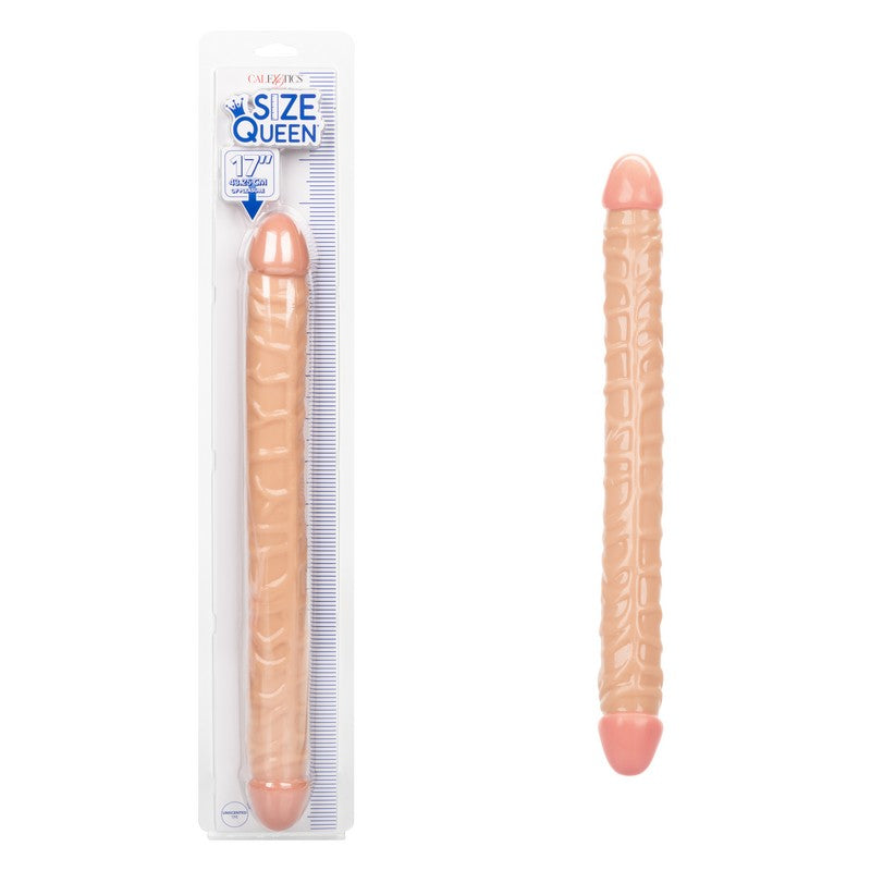 CalExotics Size Queen 17" Double Dong – Realistic Dual-Ended Dildo