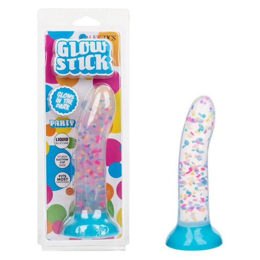 California Exotics Glow Stick Party glow-in-the-dark Liquid Silicone dildo with suction cup