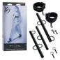 CalExotics Nocturnal Collection Spreader Bar with adjustable length, detachable ankle cuffs, and swivel D-rings for stylish BDSM restraint play