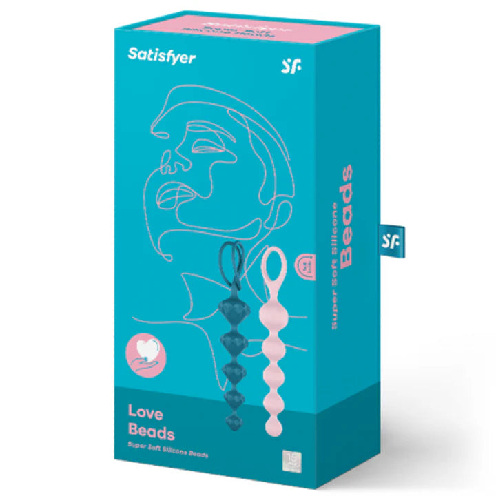 Satisfyer Love Beads packaging on a white background