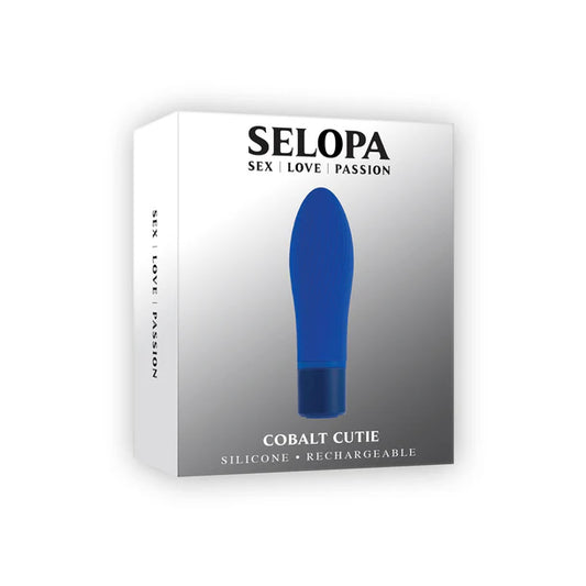 Evolved SELOPA Cobalt Cutie textured bullet vibrator waterproof rechargeable silicone mini vibe