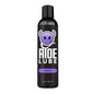 Ride Lube bottle with a black label featuring a purple logo on a white background