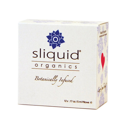 Sliquid Organics Sampler Lube Cube – 12-pack of organic lubricant pillow packs