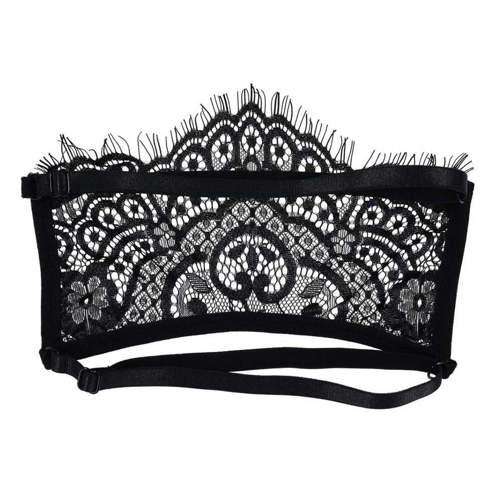 Sportsheets Veiled Vision lace blindfold with adjustable dual-strap design