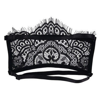 Sportsheets Veiled Vision lace blindfold with adjustable dual-strap design