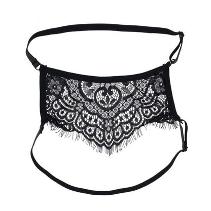 Sportsheets Veiled Vision lace blindfold with adjustable dual-strap design