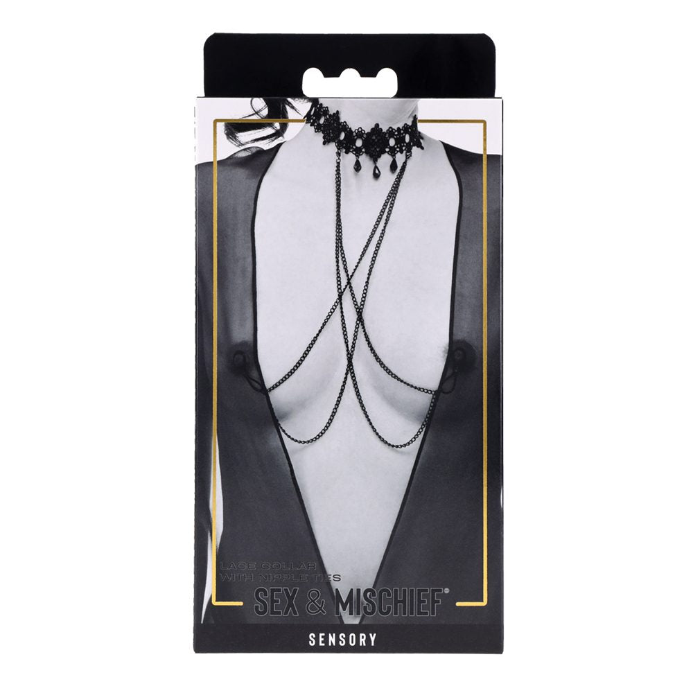 Sportsheets Collar with Nipple Ties