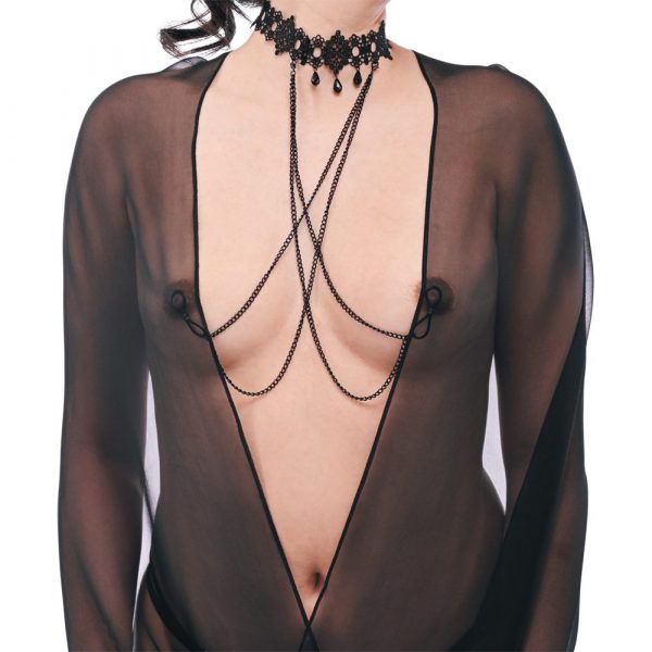 Sportsheets Collar with Nipple Ties