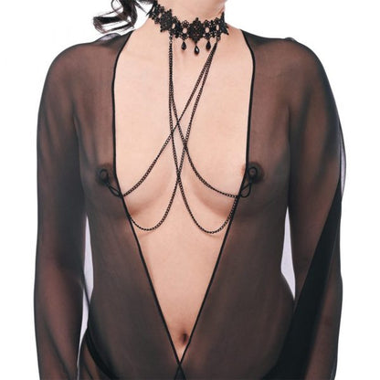 Sportsheets Collar with Nipple Ties