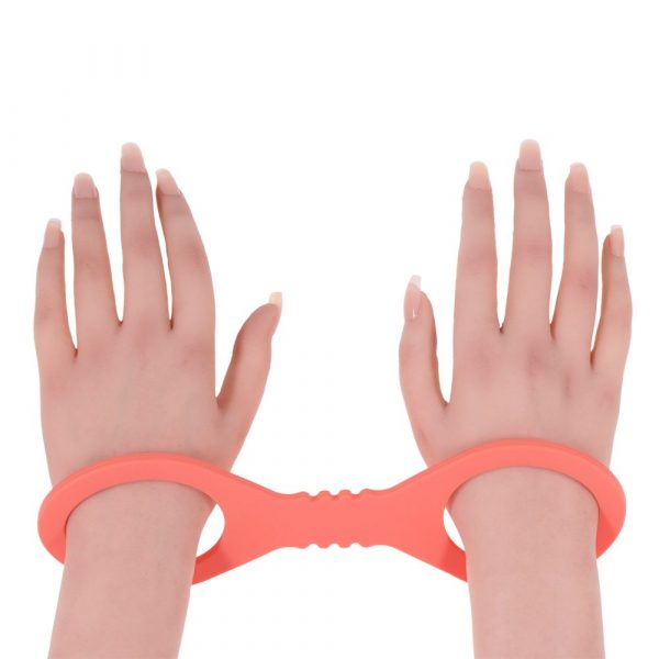 Sportsheets Peaches ’n CreaMe small silicone cuffs with stretch-fit design