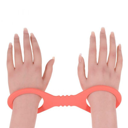 Sportsheets Peaches ’n CreaMe small silicone cuffs with stretch-fit design