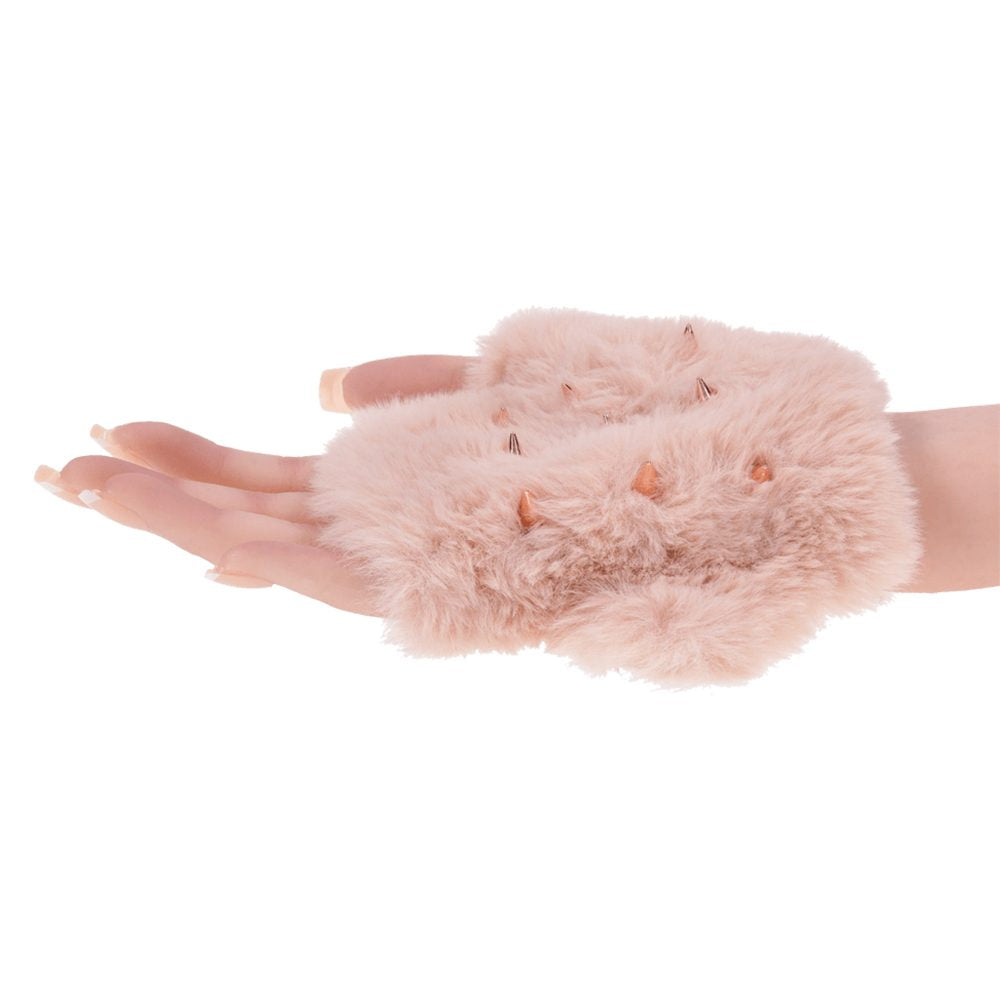 Sportsheets Peaches ’n CreaMe spiked sensory glove with faux fur palm and Lycra back