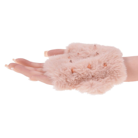 Sportsheets Peaches ’n CreaMe spiked sensory glove with faux fur palm and Lycra back