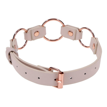 Sportsheets Peaches ’n CreaMe ring day collar with faux leather and rose gold hardware