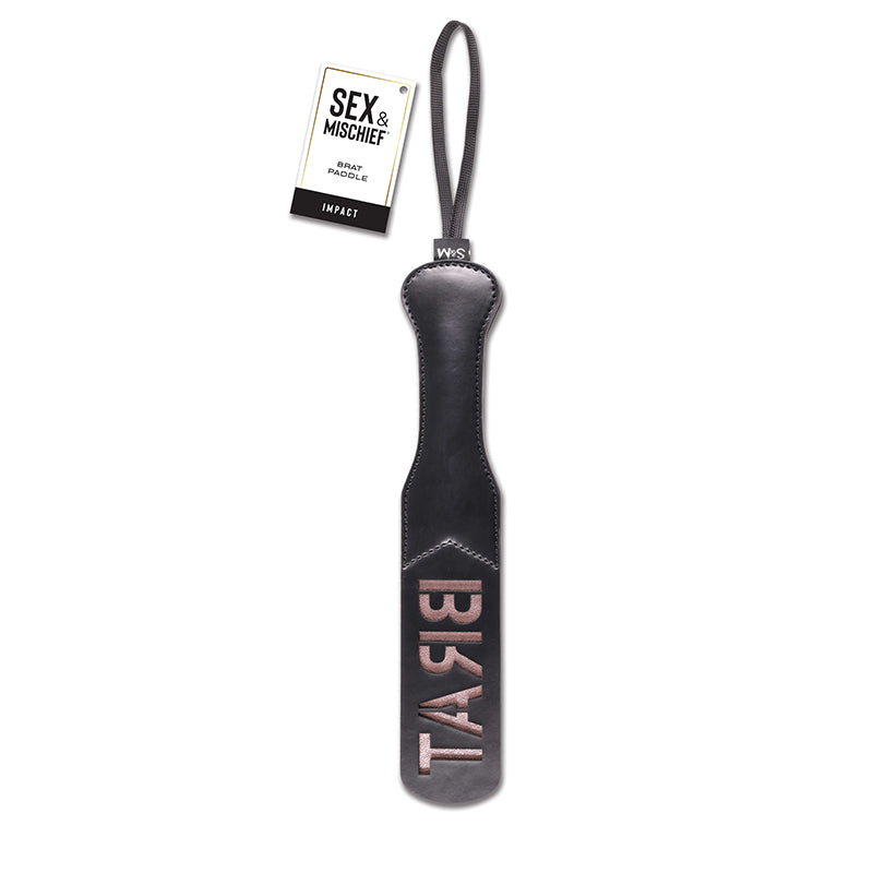 Sportsheets Brat Paddle rose gold and black faux leather