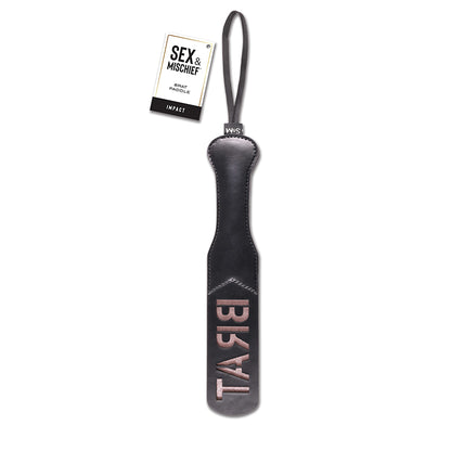 Sportsheets Brat Paddle rose gold and black faux leather