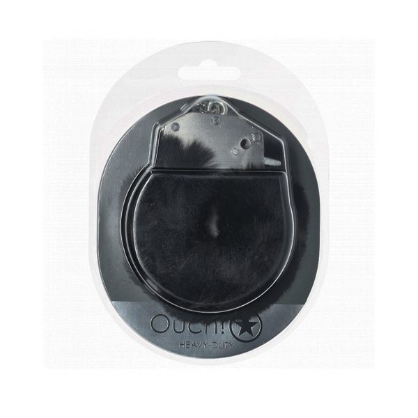 Black pet door with 'Ouch! Heavy Duty' branding on a white background