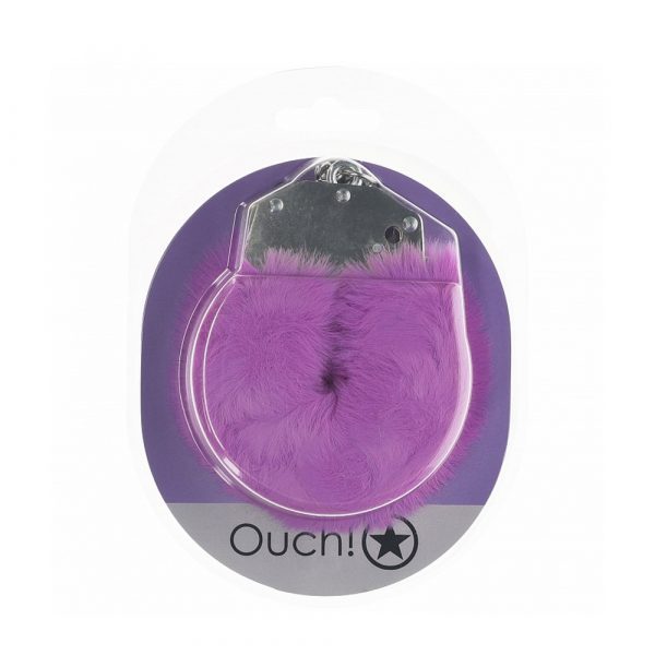 Purple feather duster with 'Ouch!' branding on a white background