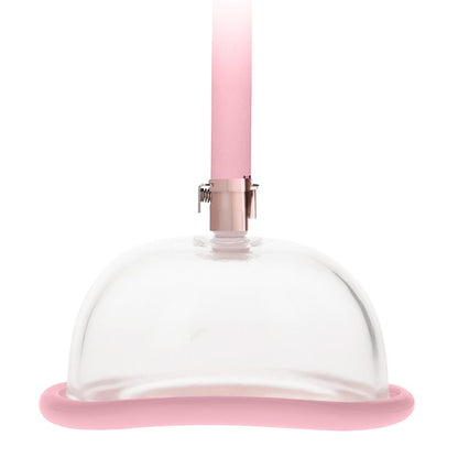 Shots Pumped Pussy Pump with acrylic cylinder, hand pump, and hose – vulva suction toy for arousal enhancement