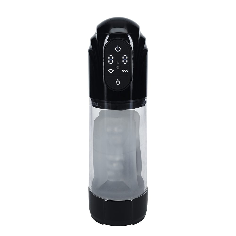 Shots Techno Thrust Automatic Masturbator Pump – Suction-powered penis enlarger and stroker with smooth sleeve
