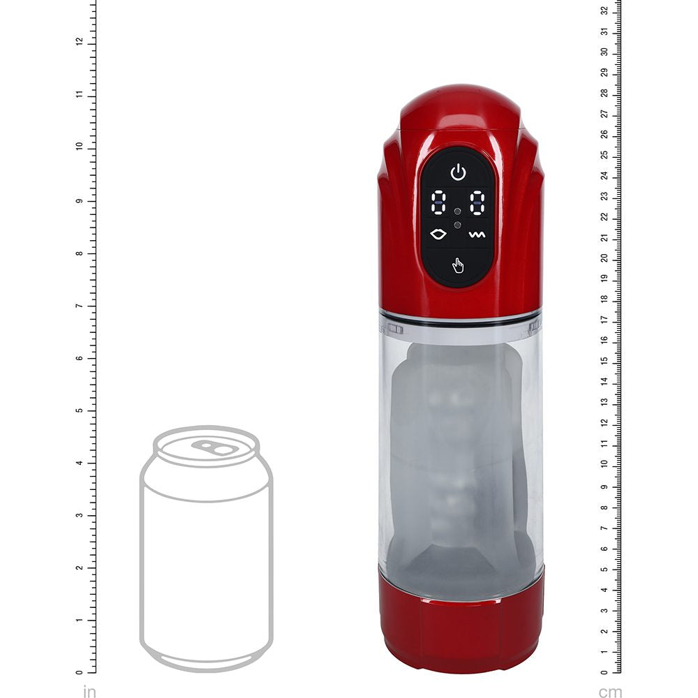 Shots Techno Thrust Automatic Masturbator Pump – Suction-powered penis enlarger and stroker with smooth sleeve