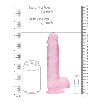 Shots RealRock 8″ Realistic Dildo with Balls