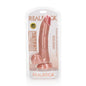 Shots RealRock 8-inch Curved Cock with Balls featuring realistic veins, suction base, and soft lifelike texture