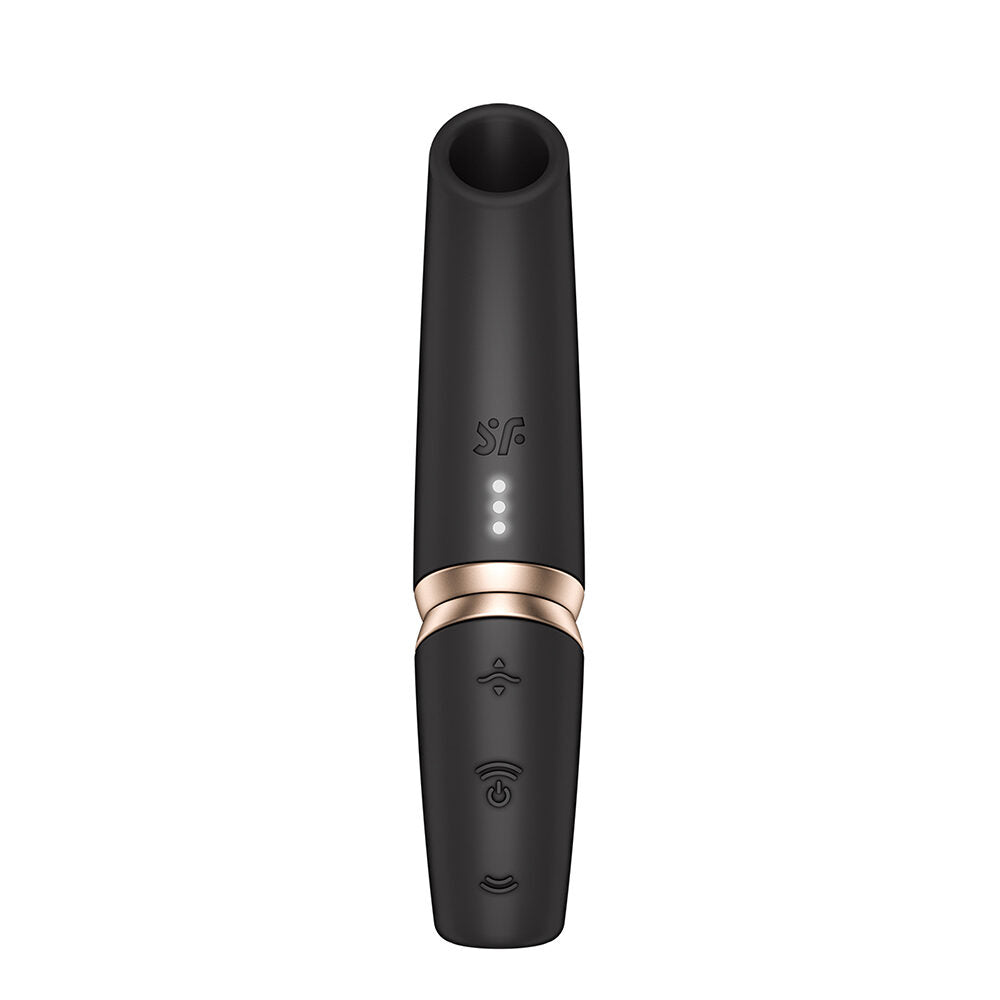 Satisfyer Perfect Kiss compact air pulse clitoral stimulator with silicone body