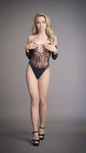 Shots Wonder Rhinestone Body Suit
