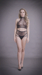 Shots 2 Piece w/Turtleneck, Crop Top & Panties