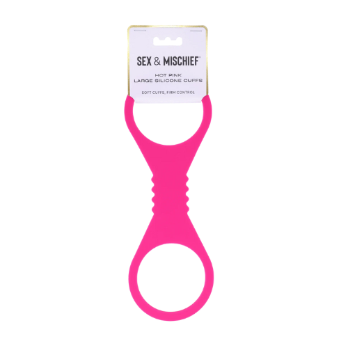 Sportsheets Large Hot Pink Silicone Cuffs – Beginner Silicone Cuffs