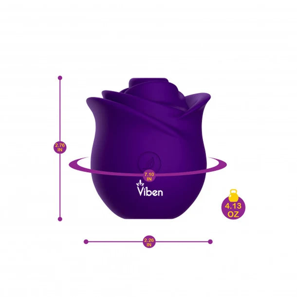 Zen Rose Violet Clitoral & Nipple Stimulator