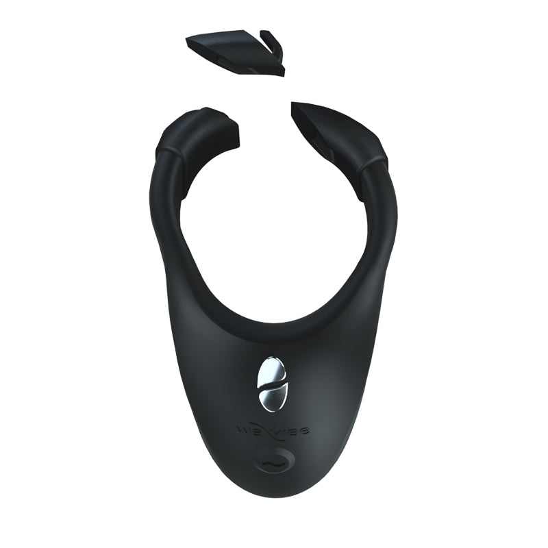 We-Vibe Tease Us Bond + Bond set – two wearable vibrating rings with remote, app control, and adjustable fit in black silicone.