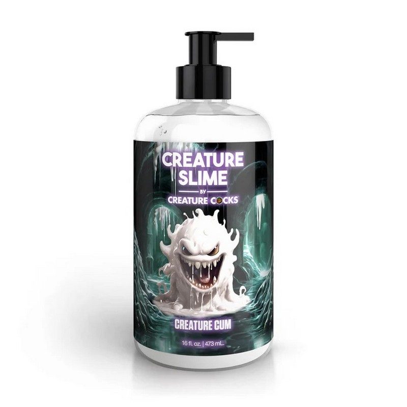 Creature Slime Unscented Creature Cum Lube – 8oz and 16oz creamy water-based jizz lube for fantasy play
