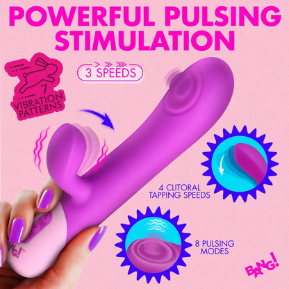 Bang! Clit Tapping Pulsing Rabbit Vibrator