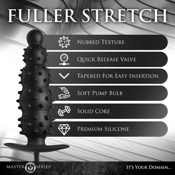 Ass Puffer Nubbed Inflatable Silicone Plug