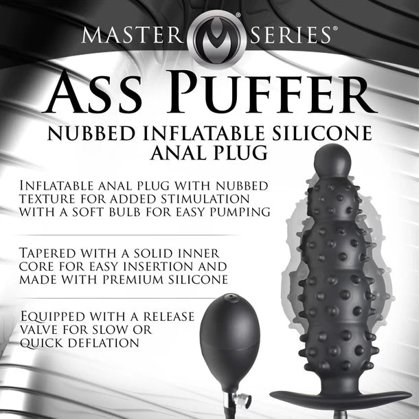 Ass Puffer Nubbed Inflatable Silicone Plug
