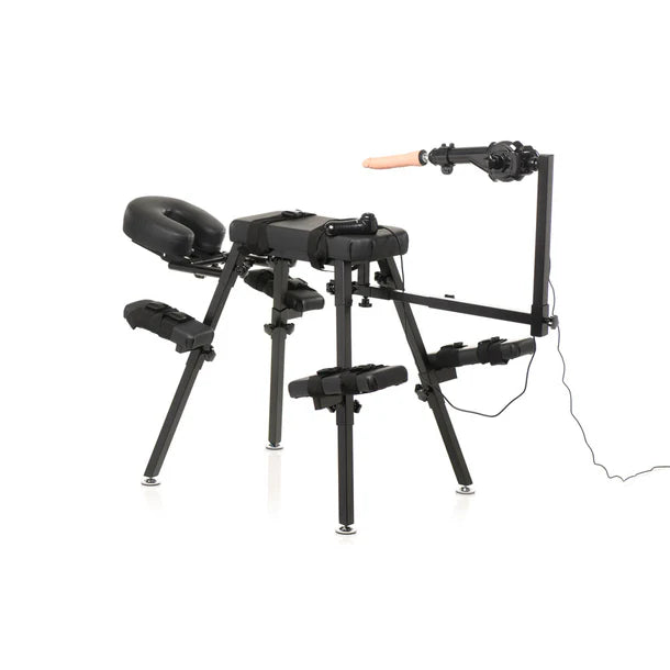 Master Series obedience bench with adjustable pads and integrated thrusting machine