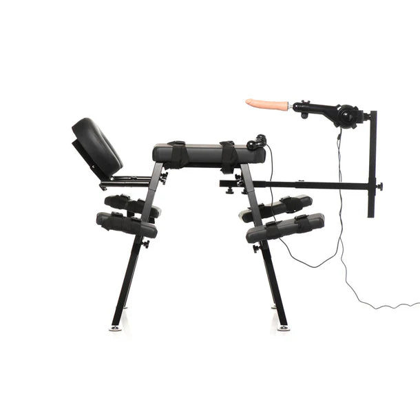 Master Series obedience bench with adjustable pads and integrated thrusting machine