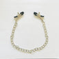 Adjustable stainless steel nipple clamps with bold loop chain and rubber tips 