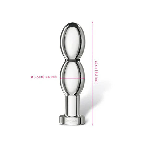 Mystim O(h!)-thello Oval Dildo – Aluminum E-Stim Dildo