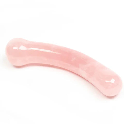 Chakrubs Heart Curve Rose Quartz G-Spot Crystal Dildo